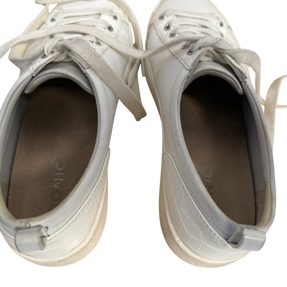 Vionic Winny Womens 9 White Leather Croc Embossed Low Top Fashion Sneakers Shoes - Picture 12 of 15